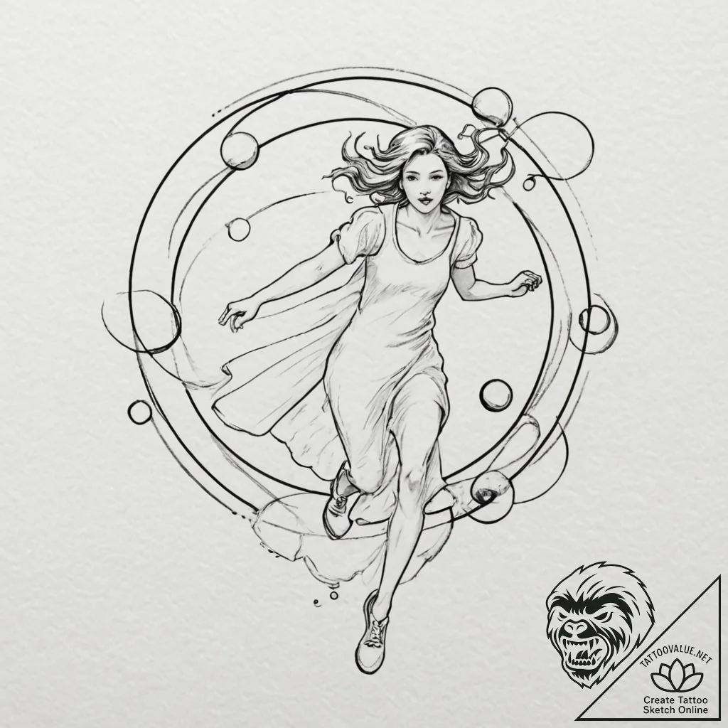 Tattoo sketch, quixotic dream chaser, a whims... - tattoo sketch (№1752424728_0, 13.07.2025 16:38) — tattoovalue.net