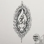 Tattoo sketch, gryphon’s feather, digital qui… – tattoo sketch (№1752424983_0, 13.07.2025 16:43) — tattoovalue.net