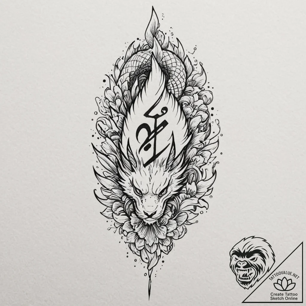 Tattoo sketch, gryphon's feather, digital qui... - tattoo sketch (№1752424983_0, 13.07.2025 16:43) — tattoovalue.net