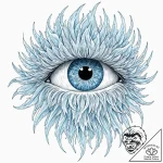 Tattoo sketch, yeti’s glacial gaze (data ice)… – tattoo sketch (№1752426431_0, 13.07.2025 17:07) — tattoovalue.net