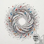 Tattoo sketch, vortex of voices (auditory abs… – tattoo sketch (№1752426518_0, 13.07.2025 17:08) — tattoovalue.net