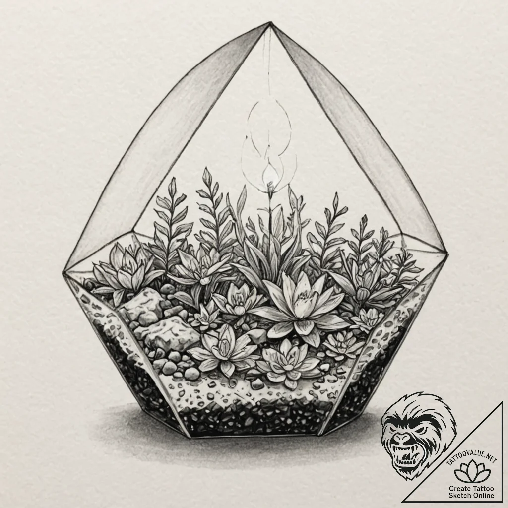 Tattoo sketch, utopia's last seed, a single,... - tattoo sketch (№1752426778_0, 13.07.2025 17:12) — tattoovalue.net