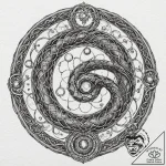 Tattoo sketch, serpent of quantum wisdom, a s… – tattoo sketch (№1752426864_0, 13.07.2025 17:14) — tattoovalue.net
