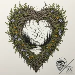 Tattoo sketch, shattered shield, regrown natu… – tattoo sketch (№1752427385_0, 13.07.2025 17:23) — tattoovalue.net