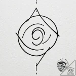 Tattoo sketch, icon of the unseen, a minimali… – tattoo sketch (№1752428430_0, 13.07.2025 17:40) — tattoovalue.net
