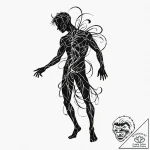 Tattoo sketch, living shadow puppet, a styliz… – tattoo sketch (№1752428901_0, 13.07.2025 17:48) — tattoovalue.net