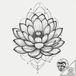Tattoo sketch, data bloom lotus, a serene lot… – tattoo sketch (№1752429978_0, 13.07.2025 18:06) — tattoovalue.net