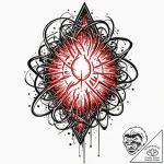 Tattoo sketch, xenophobic firewall, a menacin… – tattoo sketch (№1752430410_0, 13.07.2025 18:13) — tattoovalue.net