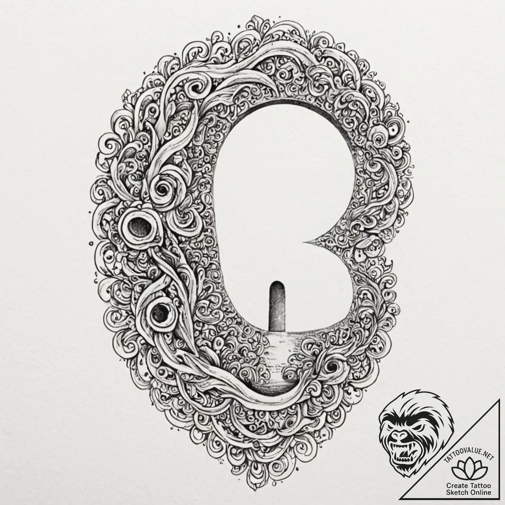 Tattoo sketch, keyhole to the soul, a minimal... - tattoo sketch (№1752430844_0, 13.07.2025 18:20) — tattoovalue.net