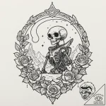Tattoo sketch, lunar lander, alien bloom, a s… – tattoo sketch (№1752431795_0, 13.07.2025 18:36) — tattoovalue.net