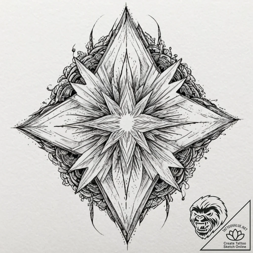 Tattoo sketch, power crystal, energy conduit,... - tattoo sketch (№1752432395_0, 13.07.2025 18:46) — tattoovalue.net