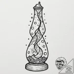 Tattoo sketch, lava lamp of emotions, a class… – tattoo sketch (№1752432481_0, 13.07.2025 18:48) — tattoovalue.net