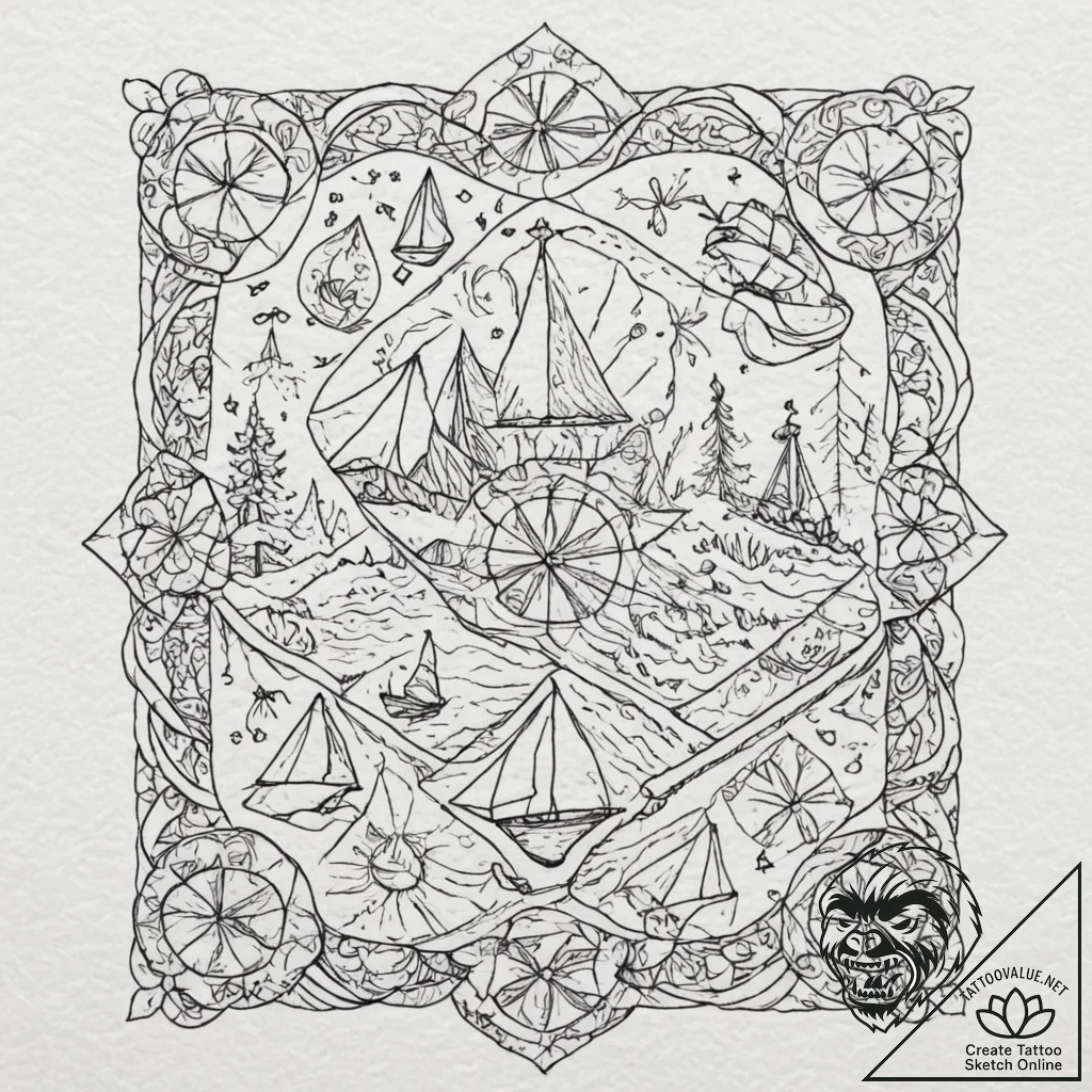 Tattoo sketch, narrative quilt of generations... - tattoo sketch (№1752433346_0, 13.07.2025 19:02) — tattoovalue.net
