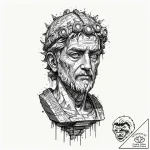 Tattoo sketch, graffiti-covered oracle, an an… – tattoo sketch (№1752433516_0, 13.07.2025 19:05) — tattoovalue.net