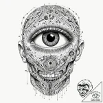 Tattoo sketch, x-ray gaze, truth revealed, a… – tattoo sketch (№1752433603_0, 13.07.2025 19:06) — tattoovalue.net