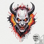 Tattoo sketch, demonic data breach, a stylize… – tattoo sketch (№1752434557_0, 13.07.2025 19:22) — tattoovalue.net