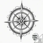 Tattoo sketch, gravity well compass, a styliz… – tattoo sketch (№1752437250_0, 13.07.2025 20:07) — tattoovalue.net