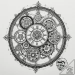 Tattoo sketch, transparent clock, inner worki… – tattoo sketch (№1752437945_0, 13.07.2025 20:19) — tattoovalue.net