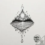 Tattoo sketch, nature’s data pulse, a gentle… – tattoo sketch (№1752438638_0, 13.07.2025 20:30) — tattoovalue.net