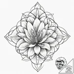 Tattoo sketch, quantum bloom of life, a singl… – tattoo sketch (№1752438986_0, 13.07.2025 20:36) — tattoovalue.net