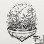 Tattoo sketch, electric ecosystem, a lush, vi… – tattoo sketch (№1752441254_0, 13.07.2025 21:14) — tattoovalue.net