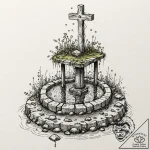 Tattoo sketch, wishing well of wi-fi signals,… – tattoo sketch (№1752441339_0, 13.07.2025 21:15) — tattoovalue.net