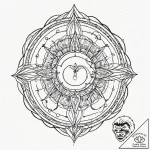 Tattoo sketch, space-time seamstress, a grace… – tattoo sketch (№1752442523_0, 13.07.2025 21:35) — tattoovalue.net