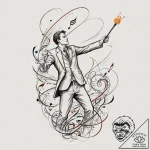 Tattoo sketch, orchestral conductor, energy b… – tattoo sketch (№1752443448_0, 13.07.2025 21:50) — tattoovalue.net