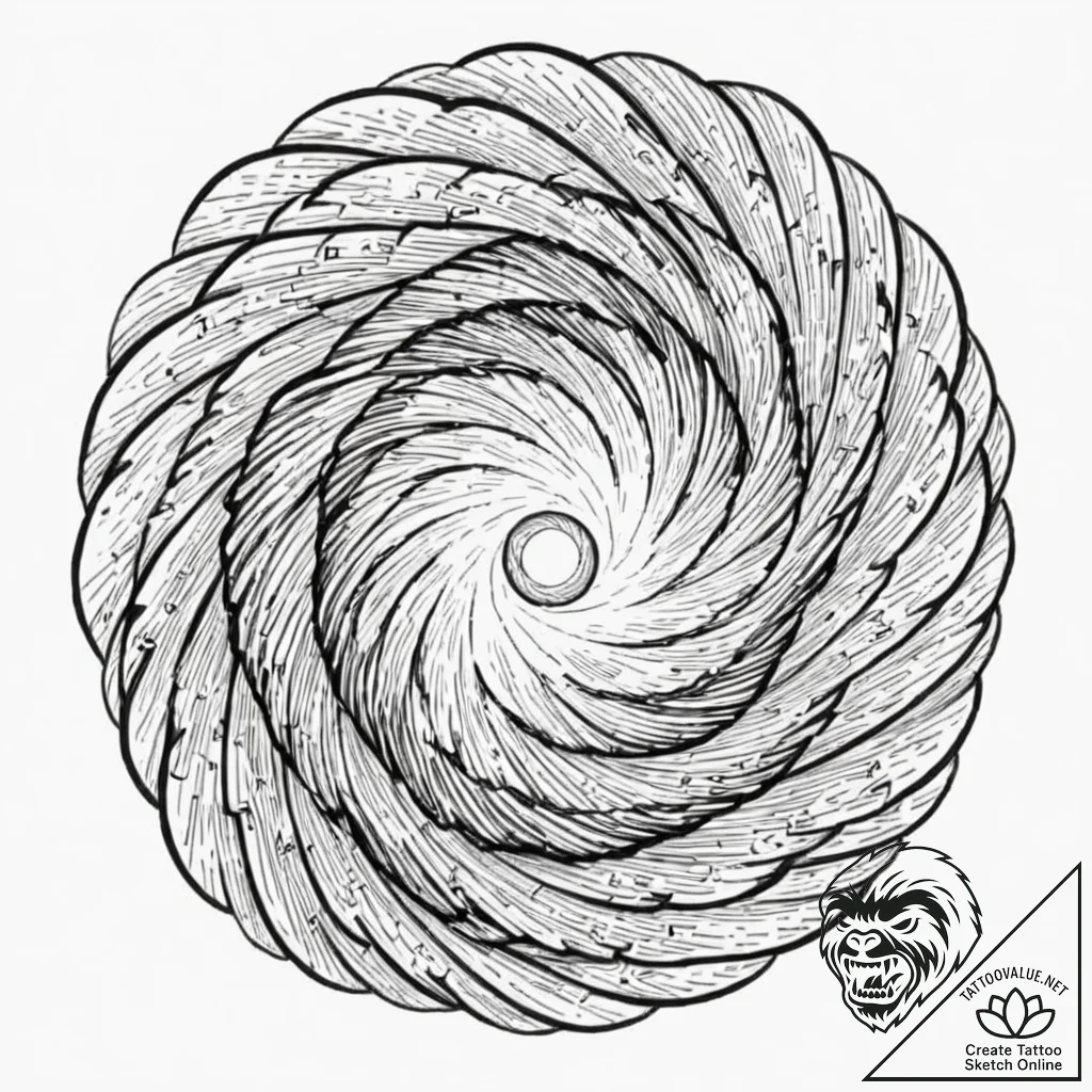 Tattoo sketch, portal within a portal, a larg... - tattoo sketch (№1752443617_0, 13.07.2025 21:53) — tattoovalue.net