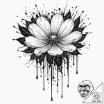 Tattoo sketch, acid rain falling on a single,… – tattoo sketch (№1752444123_0, 13.07.2025 22:02) — tattoovalue.net