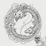 Tattoo sketch, earth’s digital heartbeat, a s… – tattoo sketch (№1752444206_0, 13.07.2025 22:03) — tattoovalue.net
