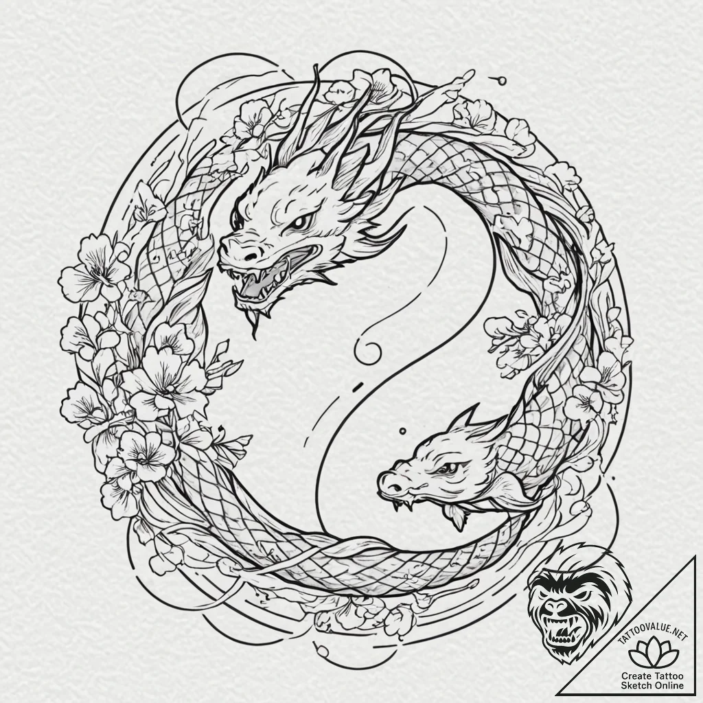 Tattoo sketch, earth's digital heartbeat, a s... - tattoo sketch (№1752444206_0, 13.07.2025 22:03) — tattoovalue.net