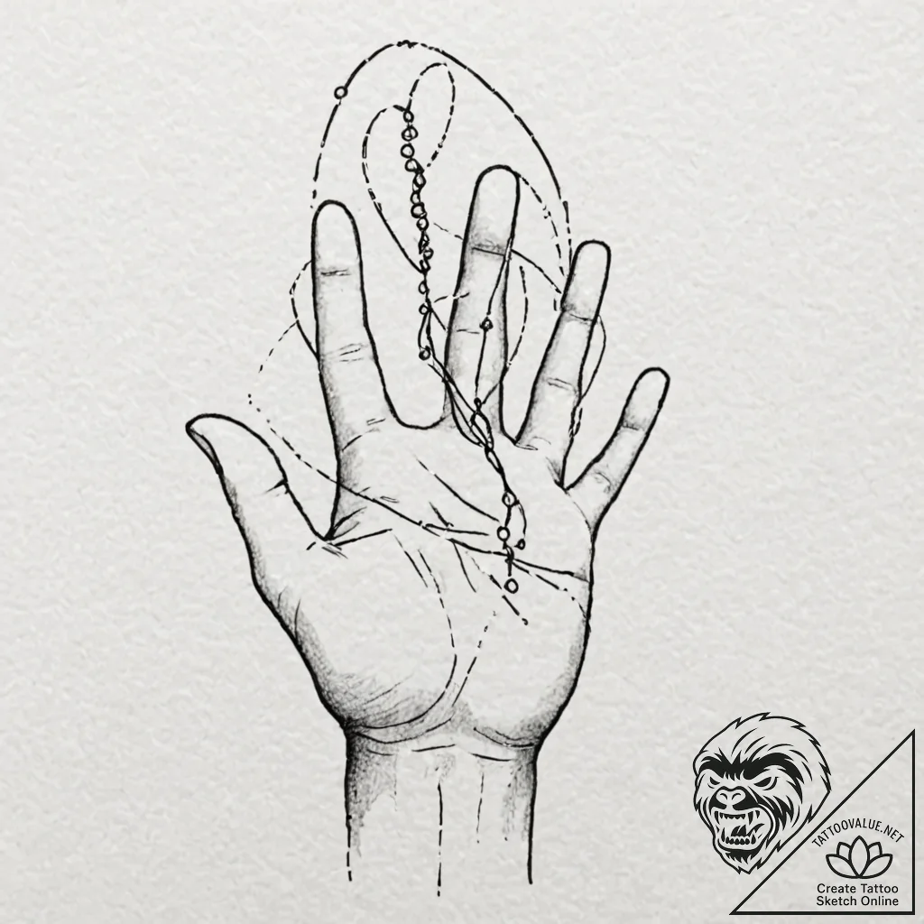 Tattoo sketch, zephyr's message, data seed, a... - tattoo sketch (№1752444374_0, 13.07.2025 22:06) — tattoovalue.net