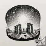 Tattoo sketch, distant echoes of megaliths, s… – tattoo sketch (№1752444542_0, 13.07.2025 22:09) — tattoovalue.net