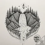 Tattoo sketch, cascading cryptocurrencies: a… – tattoo sketch (№1752445050_0, 13.07.2025 22:17) — tattoovalue.net