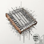 Tattoo sketch, xylophone glitch art, a styliz… – tattoo sketch (№1752446401_0, 13.07.2025 22:40) — tattoovalue.net