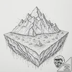 Tattoo sketch, iceberg of information, a mass… – tattoo sketch (№1752447141_0, 13.07.2025 22:52) — tattoovalue.net