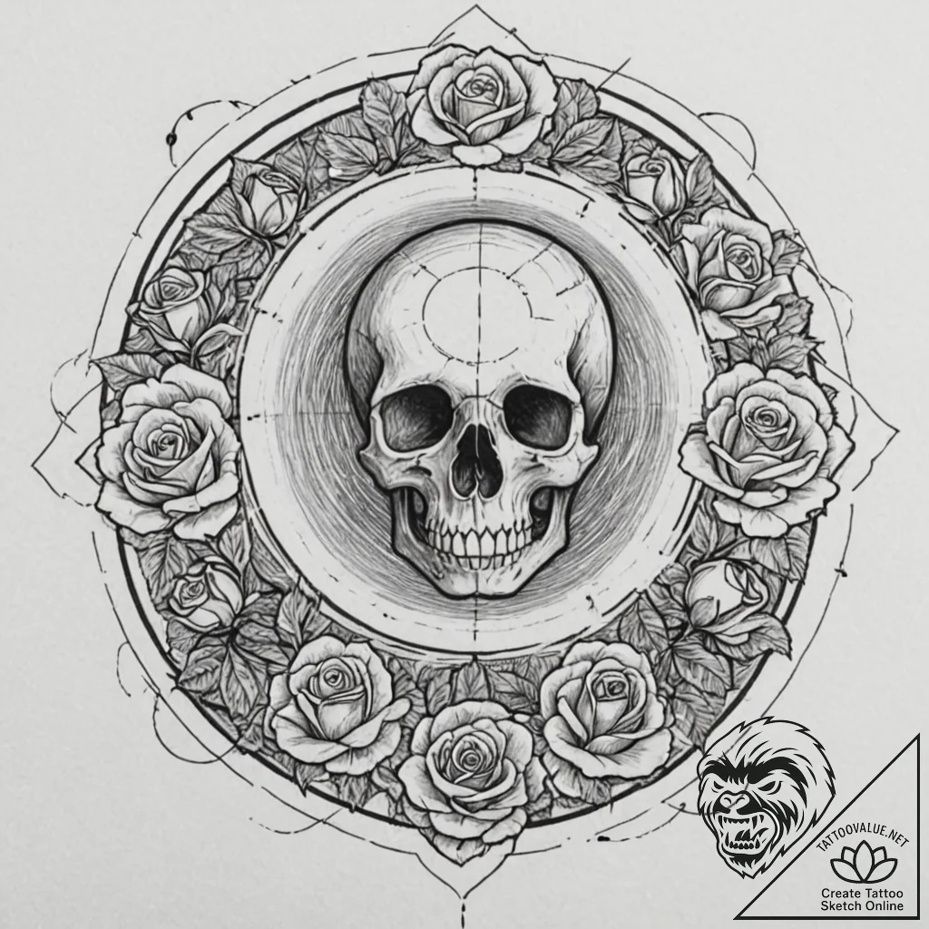 Tattoo sketch, kinetic sphere of influence, a... - tattoo sketch (№1752447221_0, 13.07.2025 22:53) — tattoovalue.net