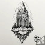 Tattoo sketch, quartz crystal data spire, a m… – tattoo sketch (№1752448222_0, 13.07.2025 23:10) — tattoovalue.net