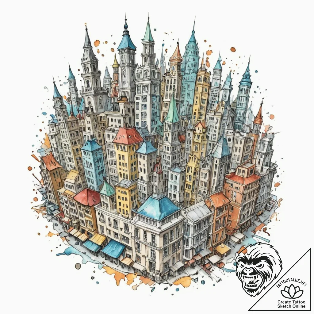 Tattoo sketch, board game pieces scattered to... - tattoo sketch (№1752448725_0, 13.07.2025 23:18) — tattoovalue.net