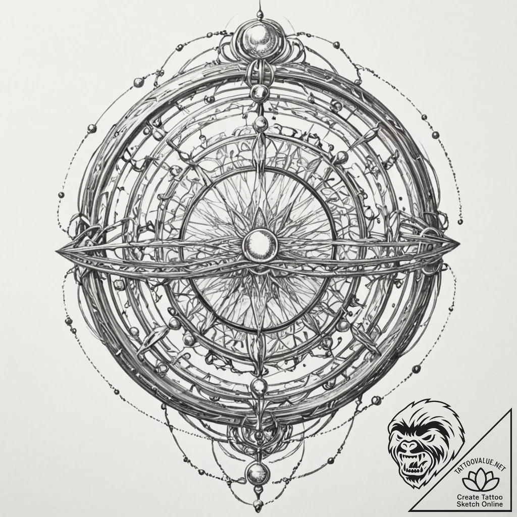 Tattoo sketch, sovereign's sphere of data, a... - tattoo sketch (№1752449144_0, 13.07.2025 23:25) — tattoovalue.net