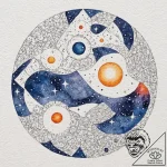 Tattoo sketch, quilted cosmos blanket, a vast… – tattoo sketch (№1752449894_0, 13.07.2025 23:38) — tattoovalue.net