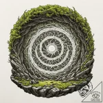 Tattoo sketch, vortex of ancient energy (revi… – tattoo sketch (№1752450482_0, 13.07.2025 23:48) — tattoovalue.net