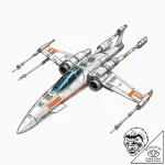 Tattoo sketch, x-wing starfighter, quantum dr… – tattoo sketch (№1752451071_0, 13.07.2025 23:57) — tattoovalue.net