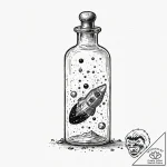 Tattoo sketch, an apothecary bottle containin… – tattoo sketch (№1752451492_0, 14.07.2025 00:04) — tattoovalue.net