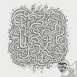 Tattoo sketch, questioning mind maze, a compl… – tattoo sketch (№1752451827_0, 14.07.2025 00:10) — tattoovalue.net
