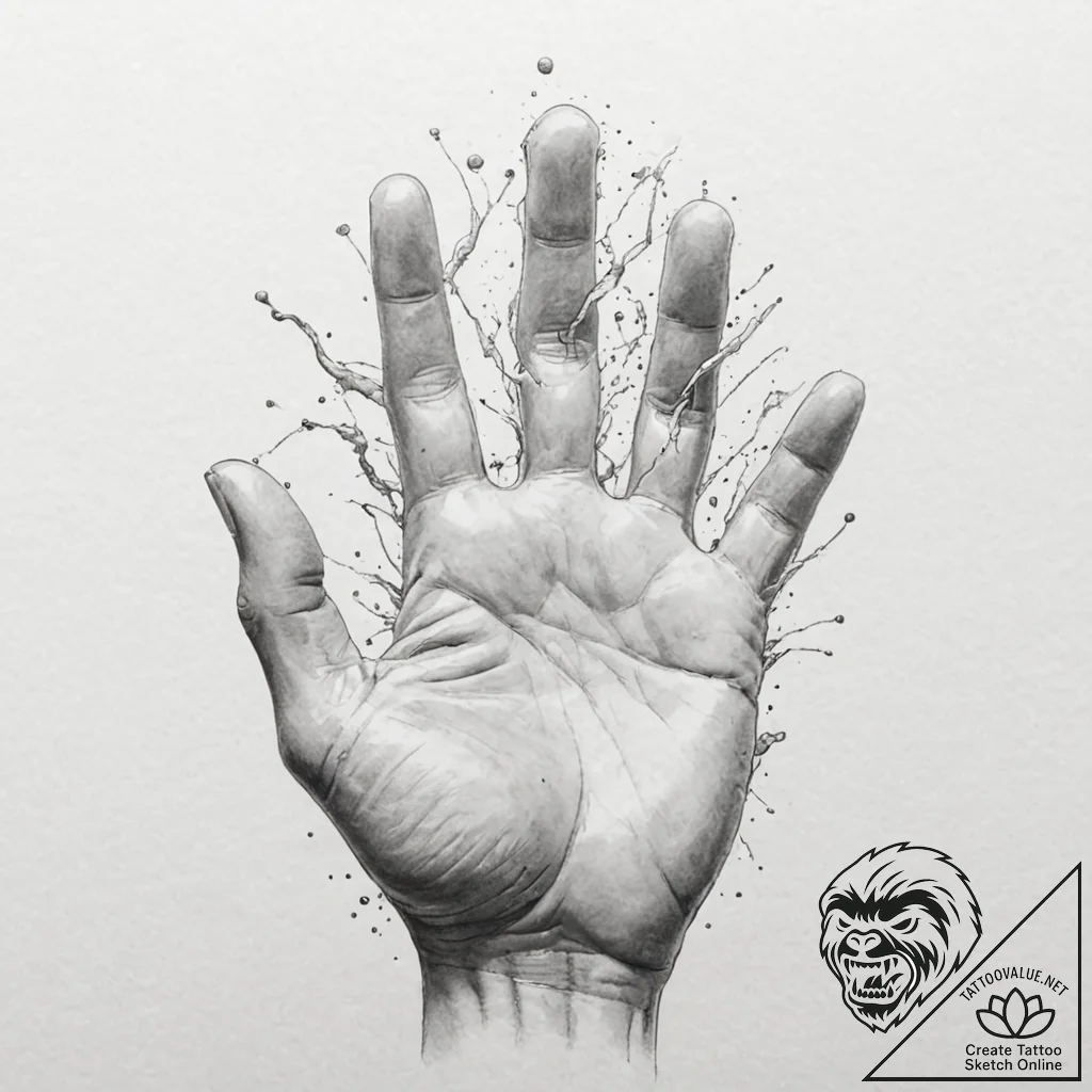 Tattoo sketch, sculptor of realities, a power... - tattoo sketch (№1752451911_0, 14.07.2025 00:11) — tattoovalue.net