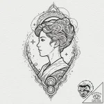 Tattoo sketch, expanding galaxy within, a sty… – tattoo sketch (№1752452495_0, 14.07.2025 00:21) — tattoovalue.net
