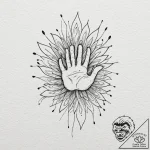 Tattoo sketch, empathic energy field, a styli… – tattoo sketch (№1752453416_0, 14.07.2025 00:36) — tattoovalue.net