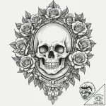 Tattoo sketch, mirror, mirror on the wall, da… – tattoo sketch (№1752454420_0, 14.07.2025 00:53) — tattoovalue.net
